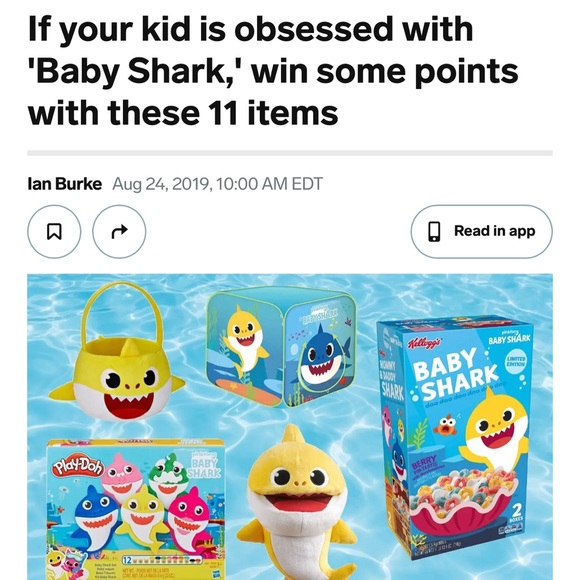 Hard to find Baby shark Halloween or Easter basket - Picture 2 of 3